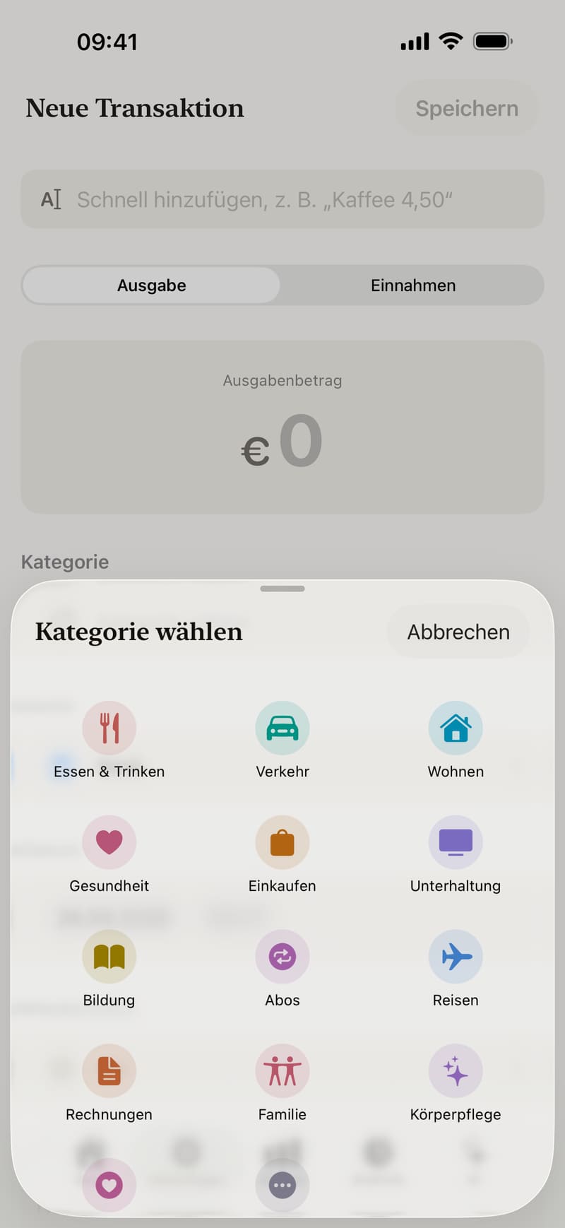 Eine Ausgabe in Fince hinzufügen